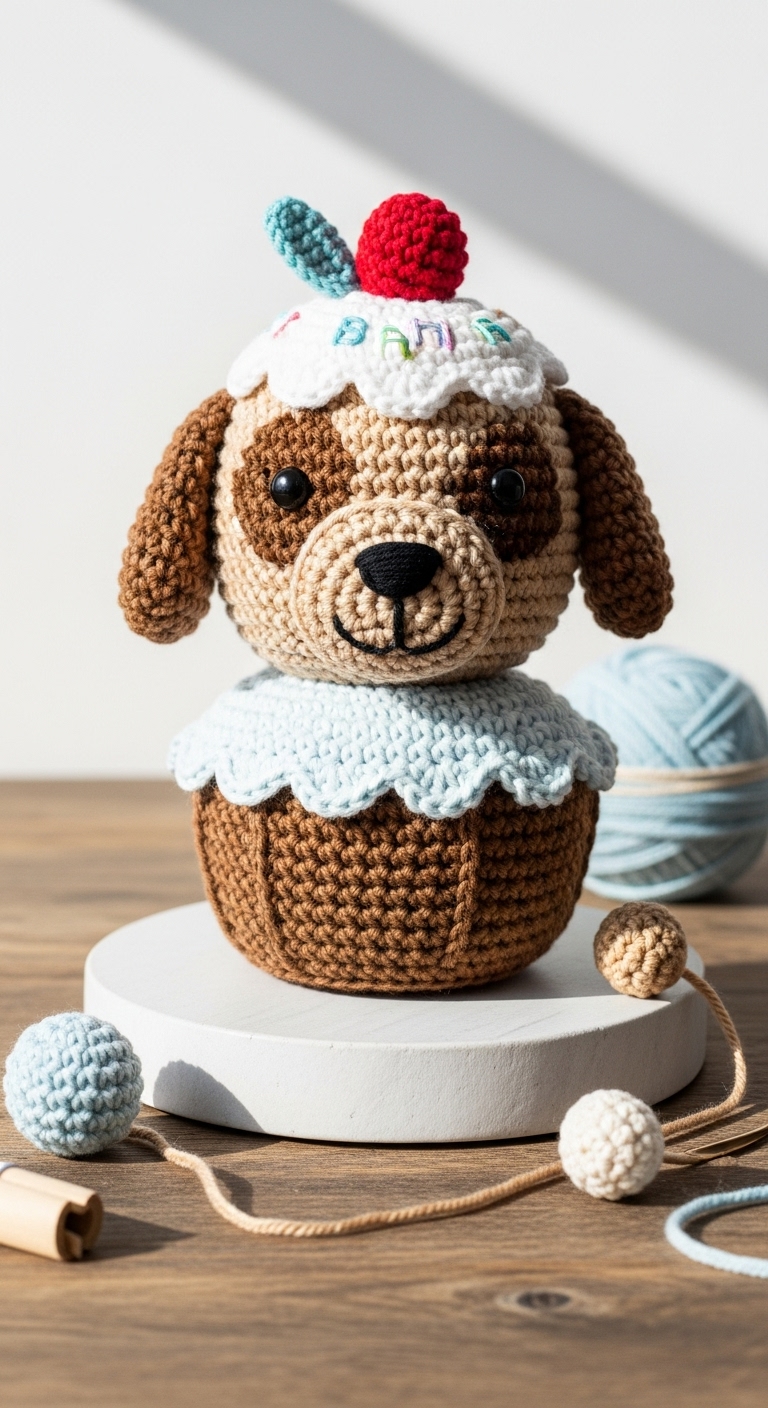 Birthday Pupcake – Free Crochet Pattern