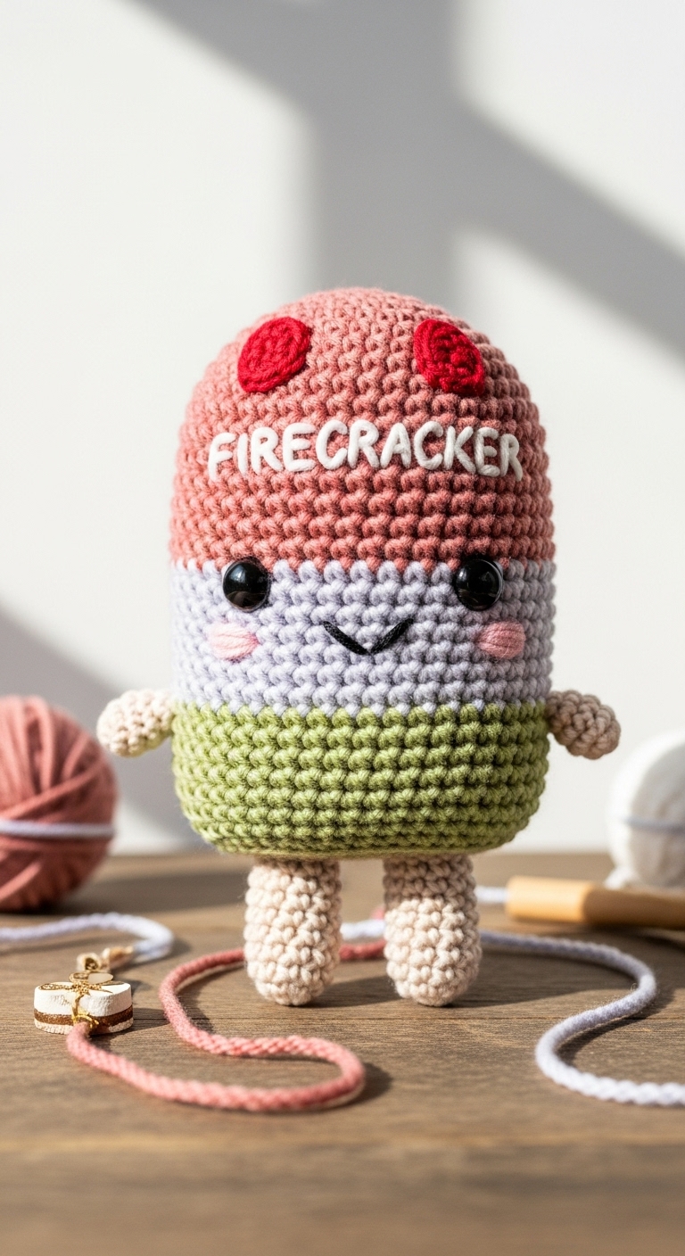 Firecracker Popsicle Amigurumi – Free Crochet Pattern
