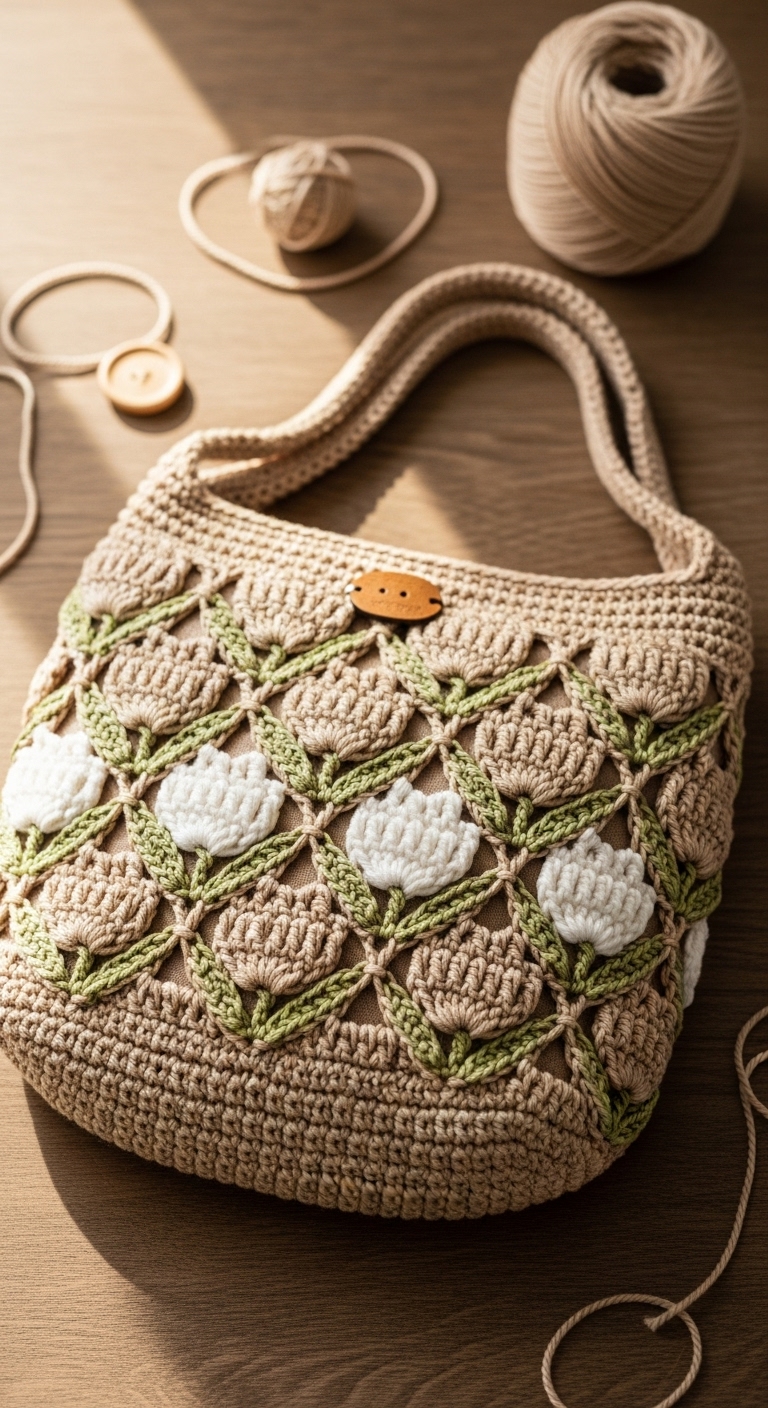 crochet alpine tulip bag