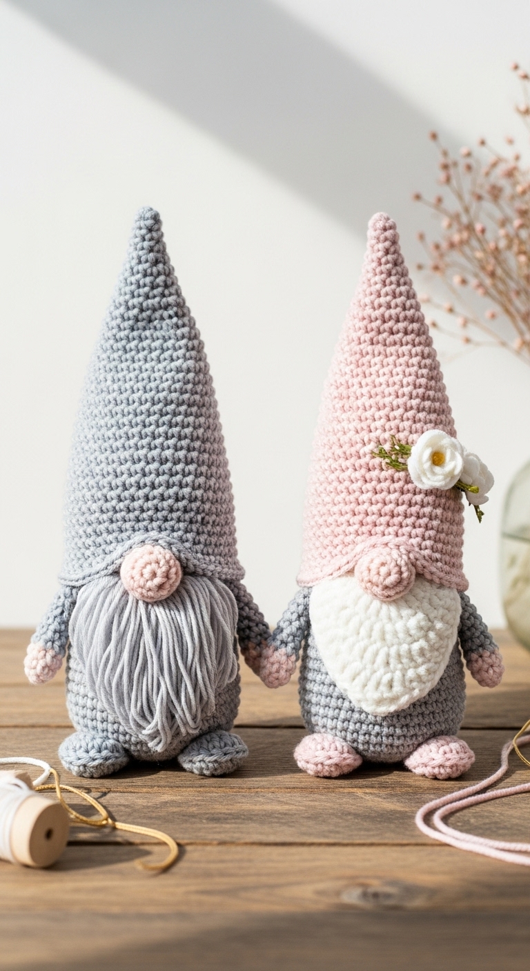 anniversary gnome the groom and bride gnome pattern