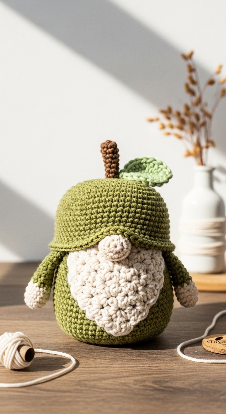 apple gnome free crochet pattern