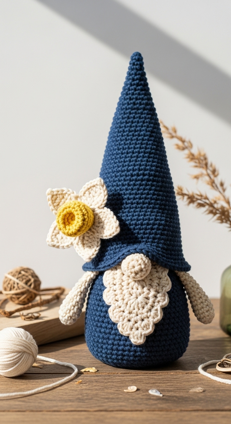 crochet daffodil flower granny square pattern