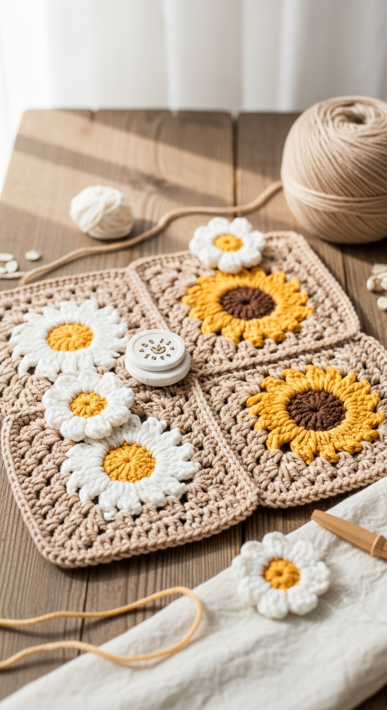 crochet daisy backpack free pattern
