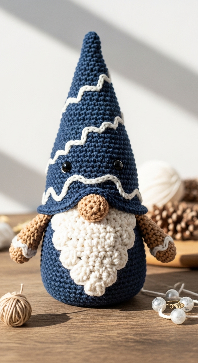 gingerbread gnome free crochet christmas pattern
