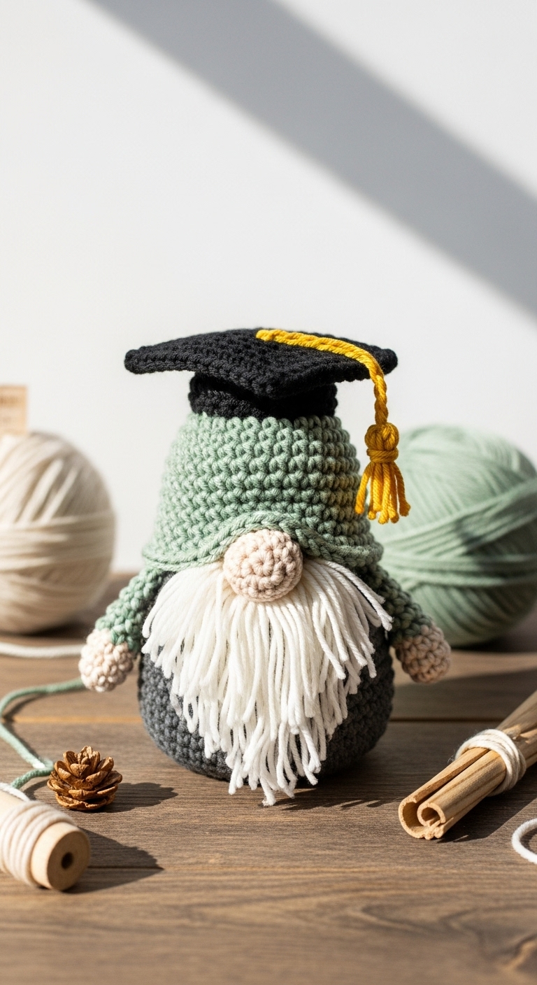 graduation gnome crochet pattern free