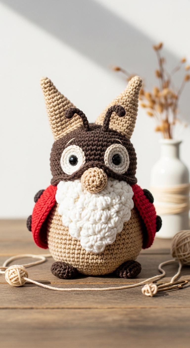 ladybug gnome free crochet pattern