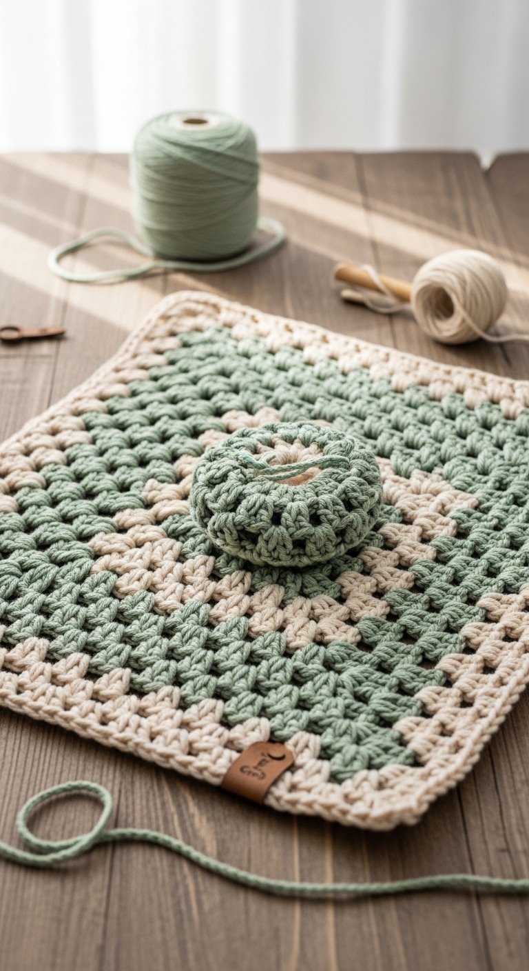 crochet modern zebra granny square blanket