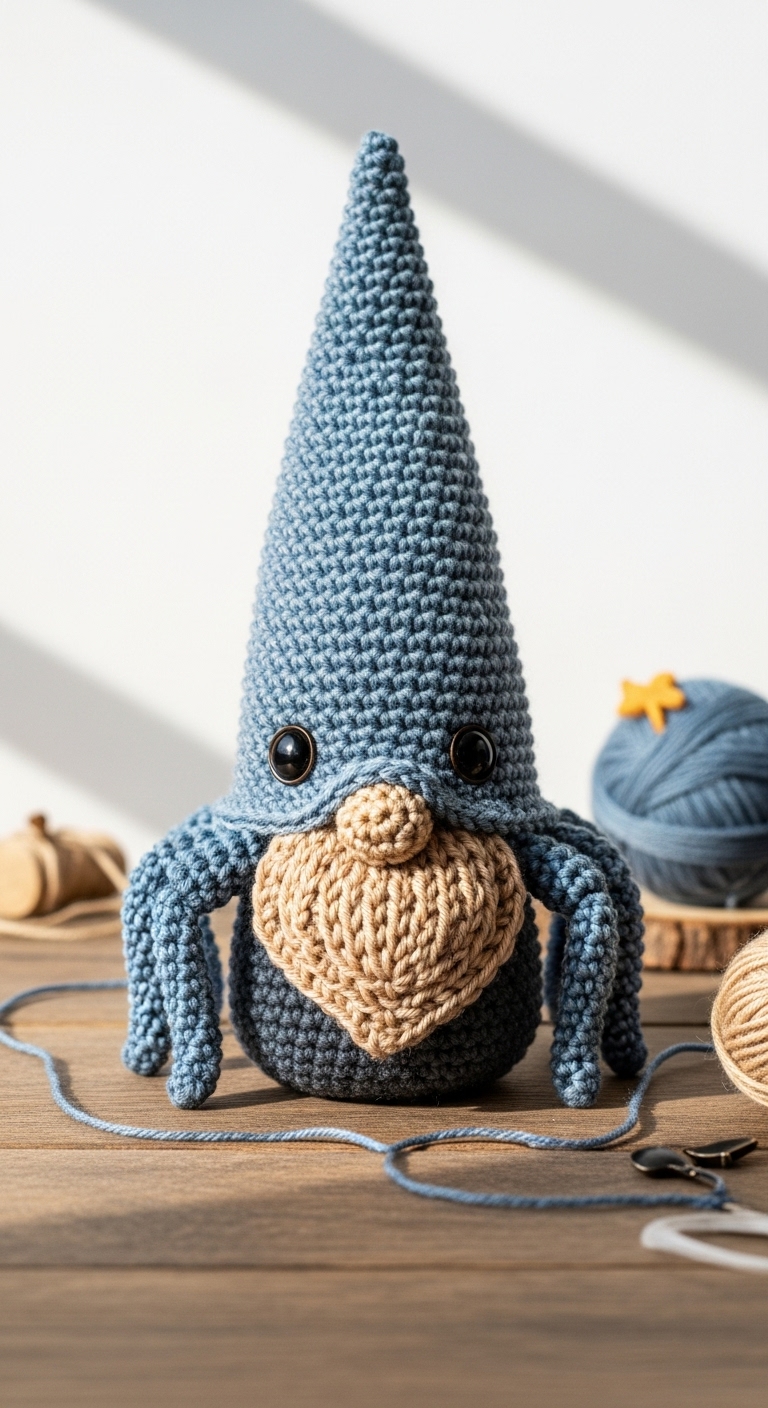 spider halloween gnome free crochet pattern