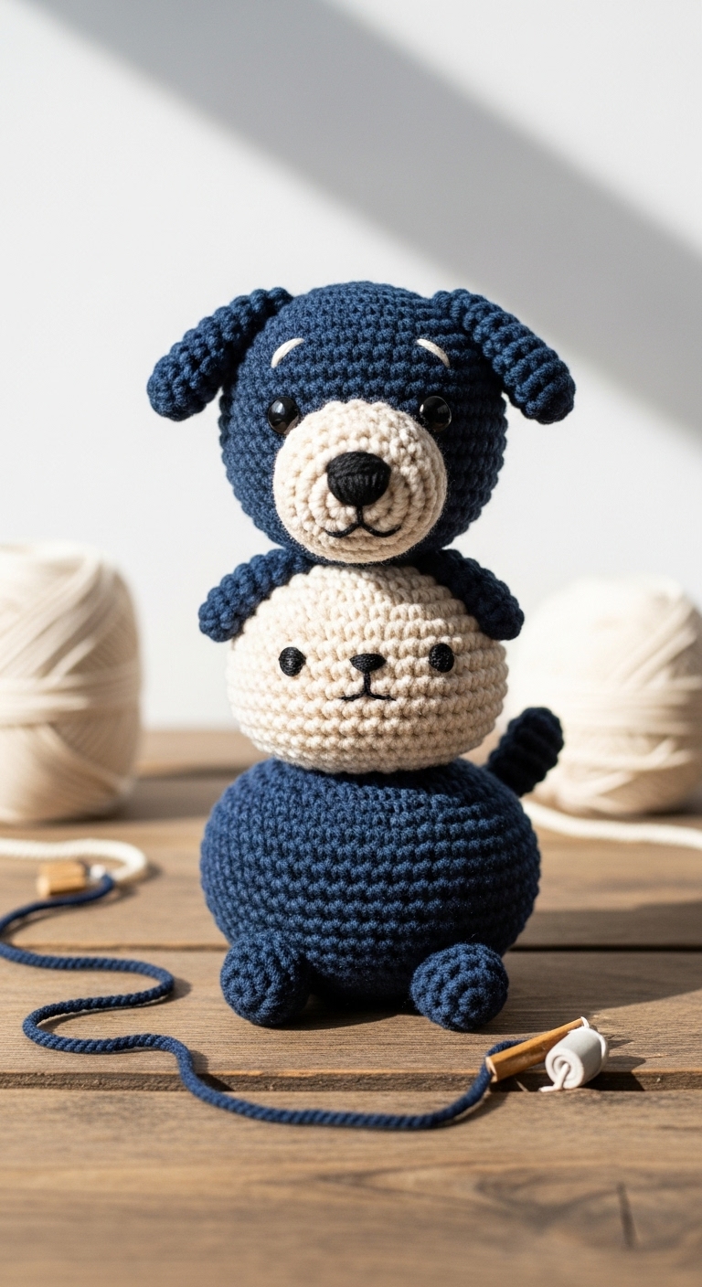 crochet stackable dog amigurumi free pattern