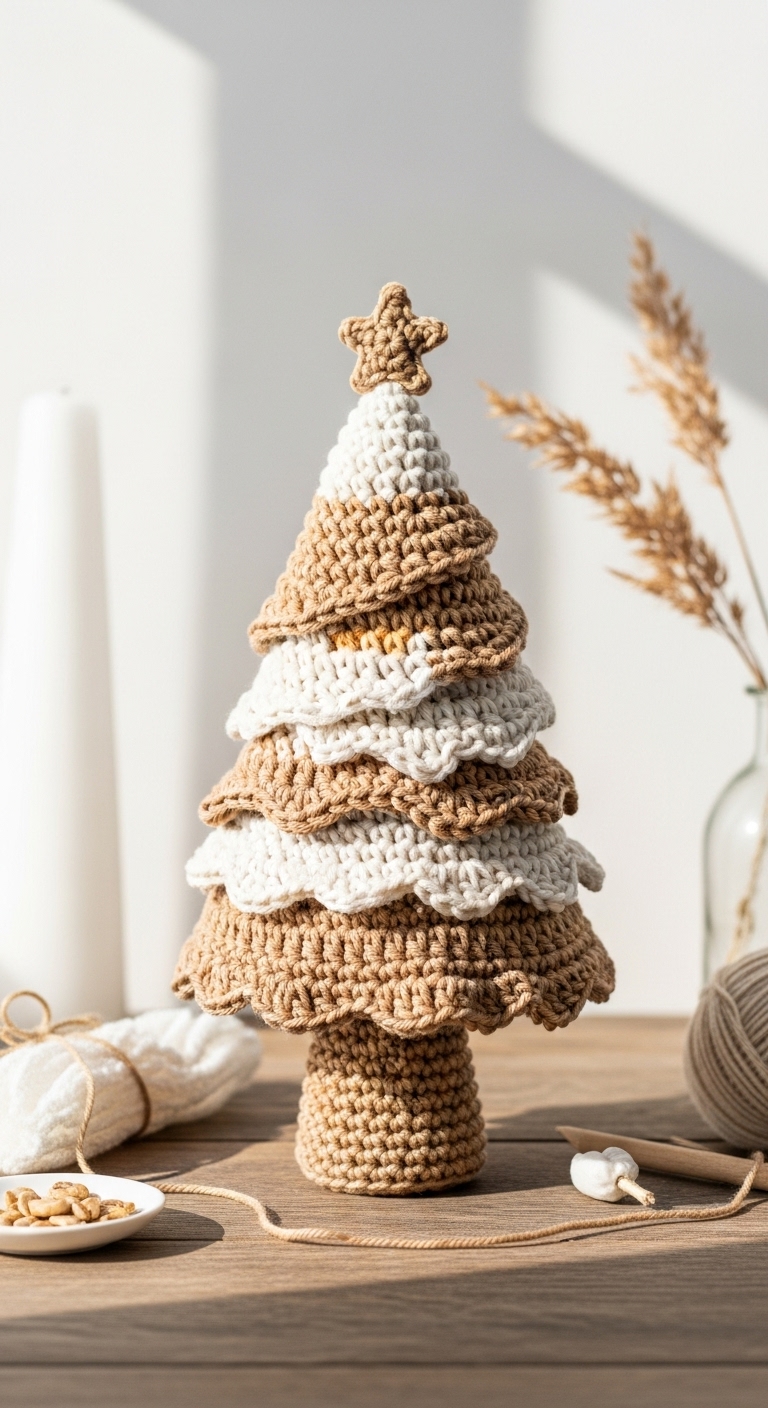 crochet standing christmas tree pattern