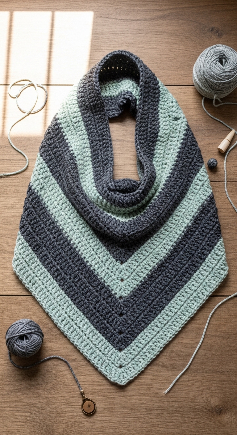 triangle scarf stock the bean stitch