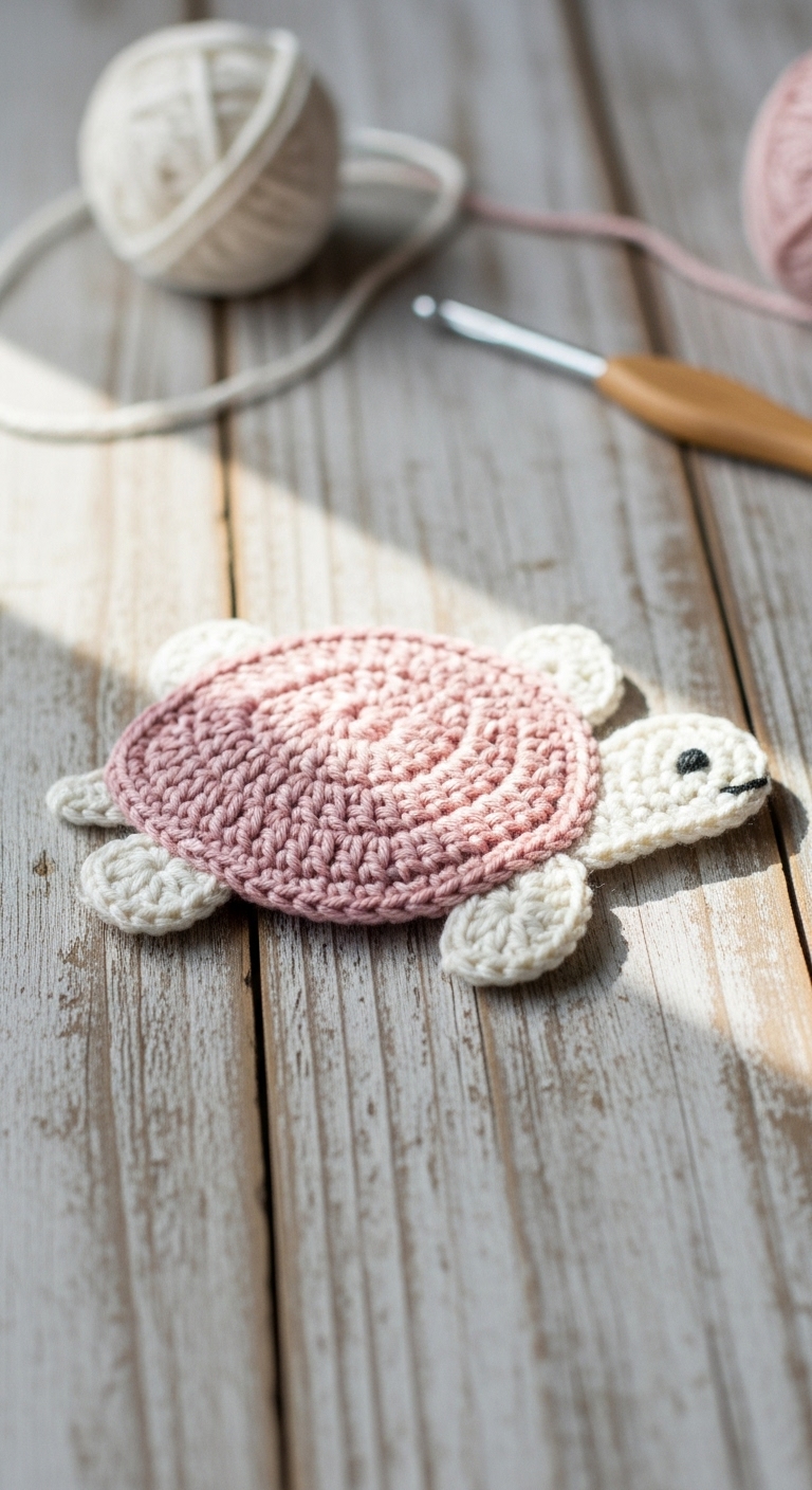 crochet turtoise applique