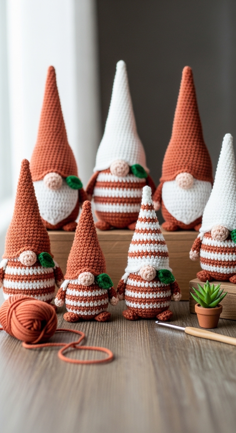 watermelon gnome crochet summer gnome collection